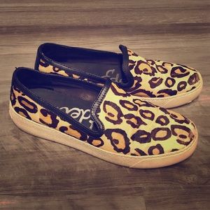 Sam Edelman leopard slip-ons